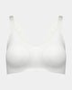 Comfit Collection Wire Free Bra in WHITE. Flat lay front view