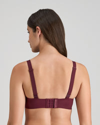 Model wears Comfit Collection Wire Free Bra in FIG. On body back view