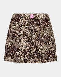 Sleigh The Night Boxer in WILD LYNX PRINT. Flat lay front view