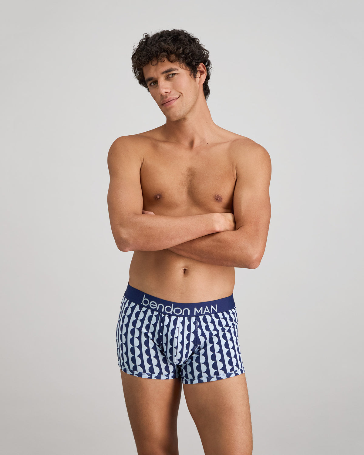 Retros Print Mens Trunk in OTHELLO PRINT. Feature shot