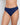 Model wears Seamless Soft High Cut Brief in Medieval Blue. On body front view