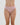 Model wears Lacey Bikini in SILVER PINK. On body front view
