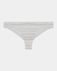 Morning Lola Thong in WHITE. Flat lay front view