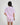 Model wears Bonbon Short Pj in PALE LILAC. On body back view