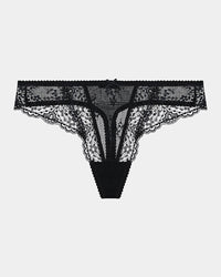 Sofia Thong in BLACK. Flat lay front view