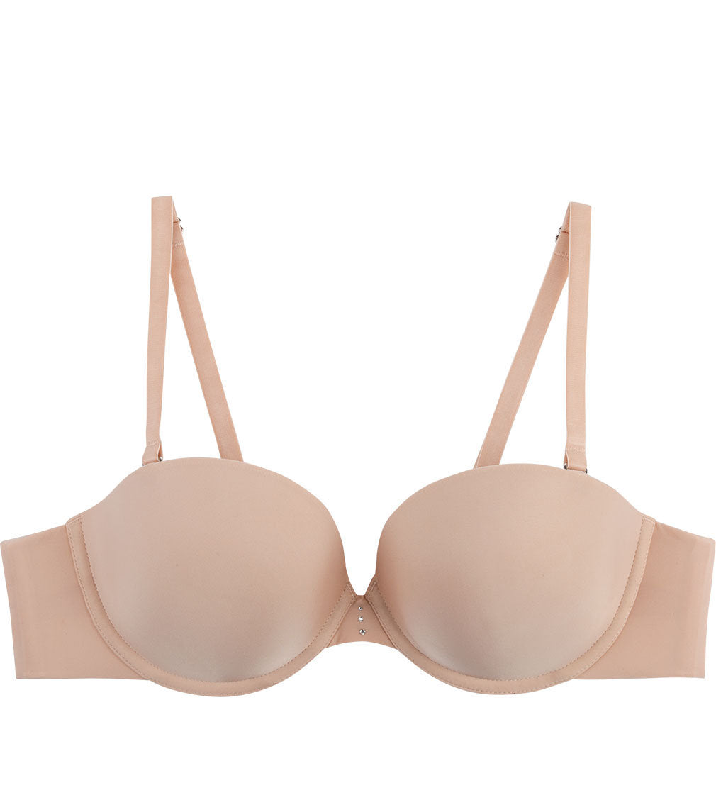 My Fit Smooth Strapless Bra in FRAPPE. Flat lay front view