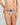 Model wears Everleigh Thong in SURF THE WEB/BLUSH. On body front view