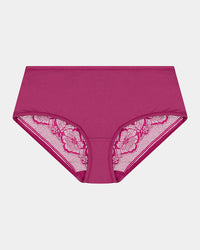 Effortless Lace Midi in BEAUJOLAIS. Flat lay front view