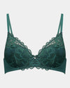 Embrace Contour Bra in RAIN FOREST. Flat lay front view