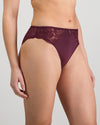 Model wears Laurel High Cut Brief in FIG. On body side view
