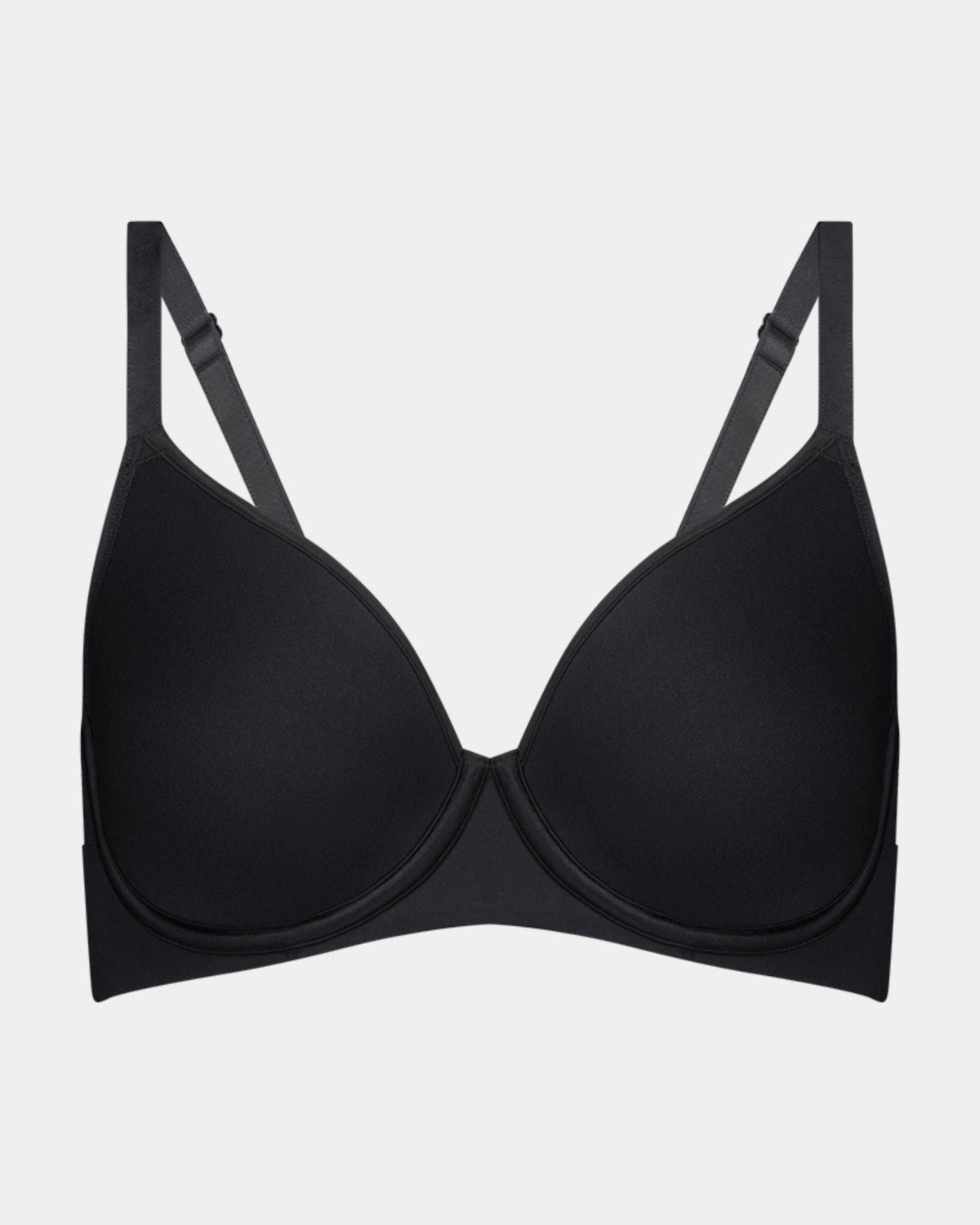 Flawless Form Contour Bra in BLACK. Flat lay front view