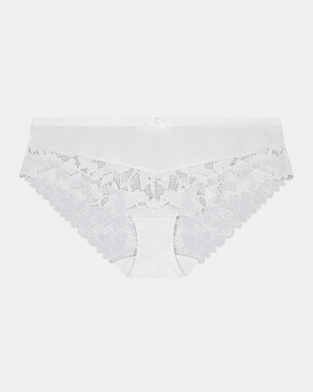 Alice Midi in WHITE. Flat lay front view