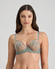Model wears Romilly Push Up Bra in ICEBERG GREEN. On body front view