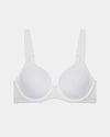 Model wears Body Basics Contour Bra in WHITE. On body front view