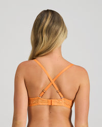 My Fit Underlayer Underwire Bra in TANGERINE. Flat lay back view