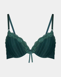 Alessandra Contour Bra in RAIN FOREST. Flat lay front view