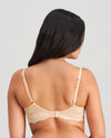 Model wears My Fit Lace Underwire Bra in FRAPPE. On body back view