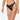 Model wears Sundown High Cut Brief in BLACK. On body front view