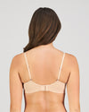 Model wears Bendon Body Lace Contour Bra in LATTE. On body back view