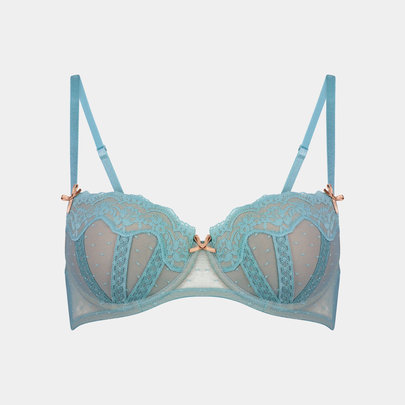 Giselle Contour Bra in PORCELAIN/TUSCANY. Flat lay front view