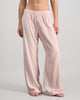 Model wears Cosy Flannel Long PJ Pant in ROSE MINI GINGHAM. On body front view
