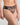 Model wears Violet Floral High Cut Brief in MYTHOS ANIMAL PRINT. On body side view