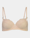 Zoe Contour Bra in SCALLOP SHELL/GARDENIA. Flat lay front view