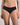 Model wears My Fit Smooth Brazilian in BLACK. On body front view