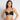 Model wears Alessandra Push Up Bra in BLACK. On body front view