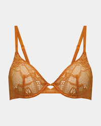 My Fit Underlayer Underwire Bra in TANGERINE. Flat lay front view