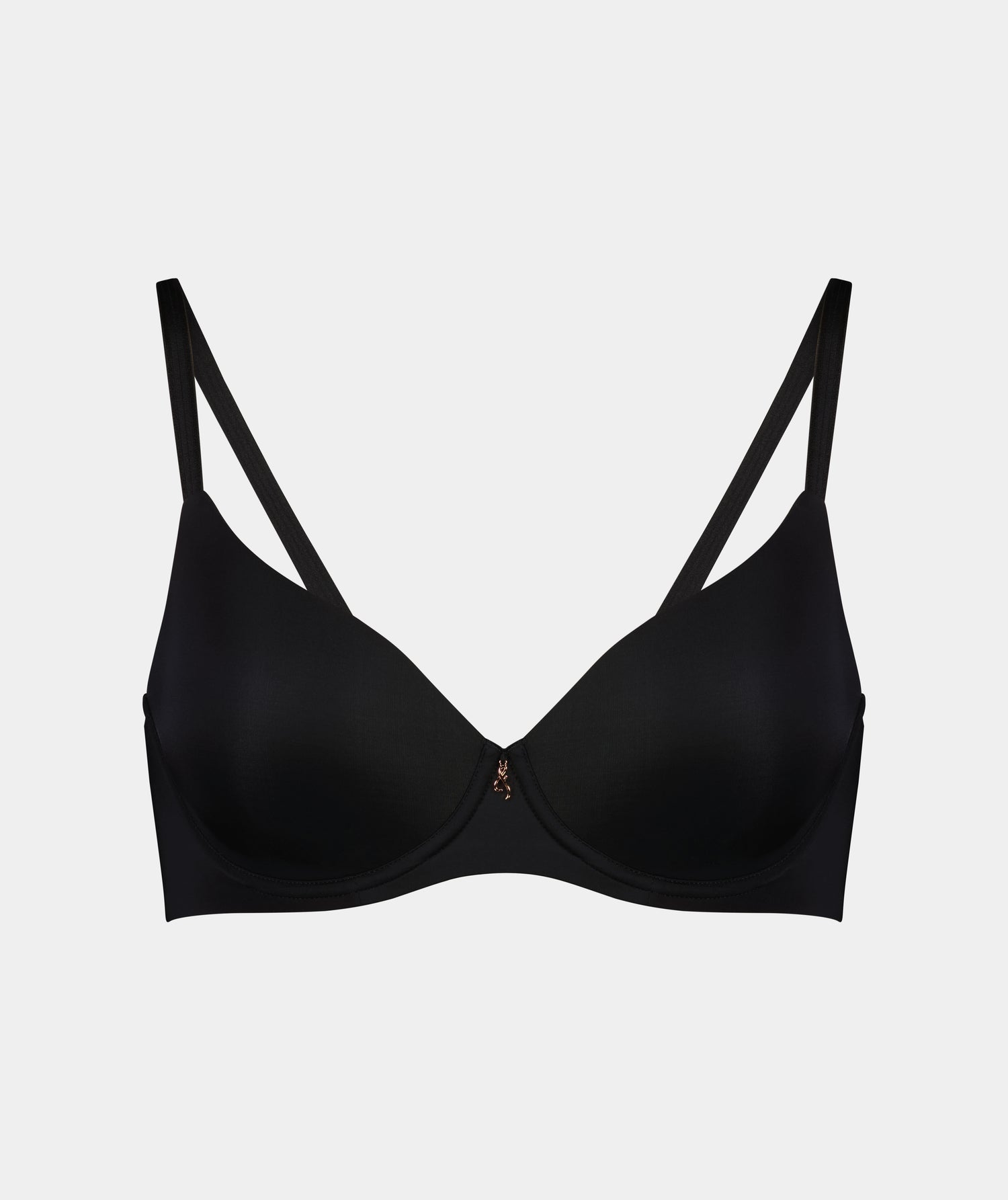 Sculpt Contour Bra in BLACK. Flat lay front view