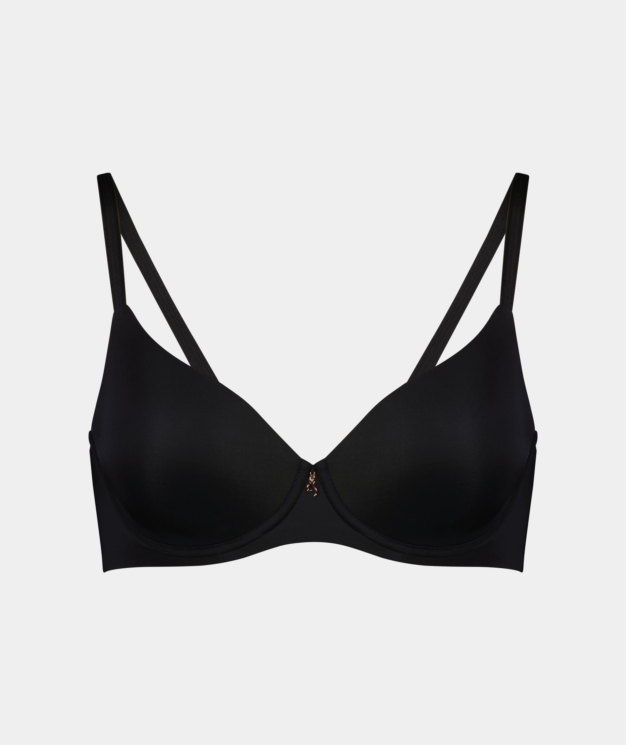 Sculpt Contour Bra in BLACK. Flat lay front view