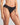 Model wears Selene Bikini in BLACK. On body side view