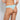 Model wears Seamless Thong in ETHER. On body back view