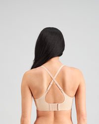Comfit Collection Contour Bra in LATTE. Flat lay back view