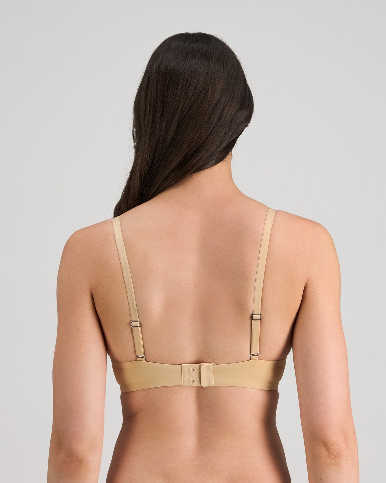 Model wears My Fit Smooth Push Up Bra in FRAPPE. On body back view