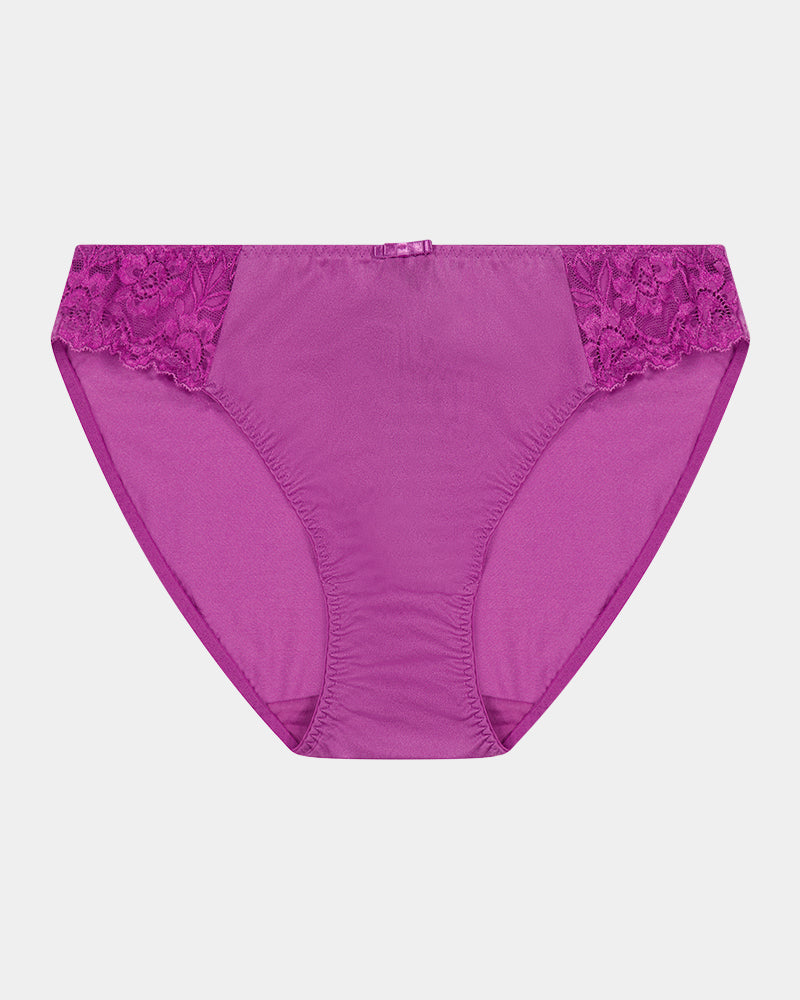 Baroque Bikini in RADIANT ORCHID. Flat lay front view