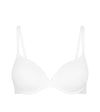 Body Cotton Contour Bra in WHITE. Flat lay front view