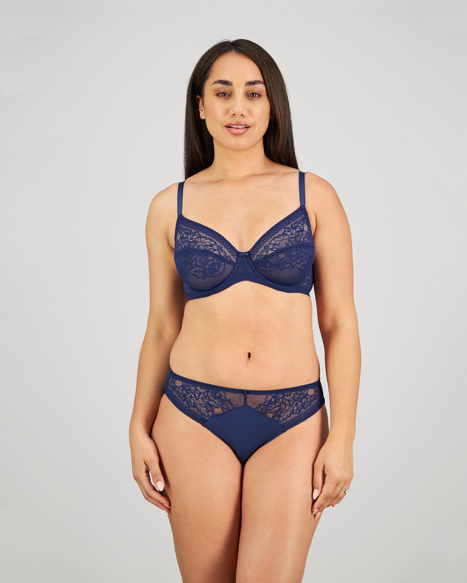 Eternal Underwire Bra in Medieval Blue. Feature shot