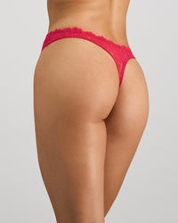 All Lacey Thong in JAZZY. Flat lay back view