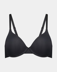 Comfit Collection Contour Bra in BLACK. Flat lay front view