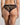 Model wears Ava Rose Brazilian in BLACK. On body back view