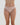 Model wears Stretch Cotton Bikini in LATTE. On body front view