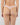Model wears Au Naturel Thong in LATTE. On body back view