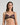 Model wears Niara Underwire Bra in BLACK/BEAUJOLAIS. On body front view