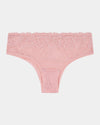 Lacey Brazilian in SILVER PINK. Flat lay front view