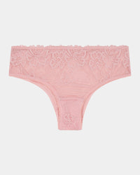 Lacey Brazilian in SILVER PINK. Flat lay front view