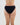 Model wears Stretch Cotton Bikini in BLACK. On body back view