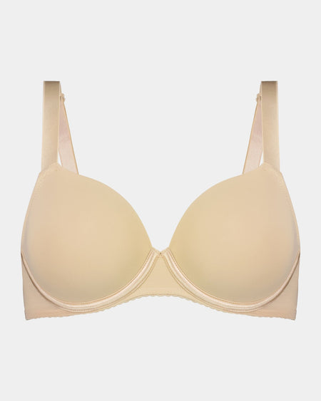 Body Basics Contour Bra in AMERICAN NUDE. Flat lay front view