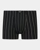 Cotton Stretch Mens Trunk in BLACK WHITE. Flat lay front view